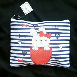 Rabbit With Bow Make-up Bag/Pouch